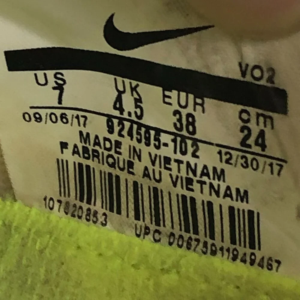 Nike Women's Size 7 Metcon DSX Flyknit 2 Grey White Peach Sneakers 924595-102